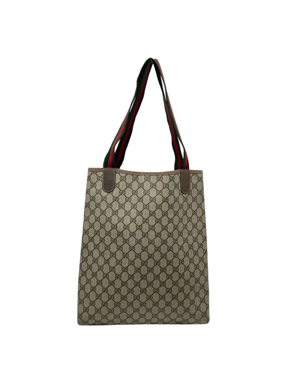 Gucci Tote Collection GG Plus Supreme Sherry Beige Brown Multi Cotton Leather - Picture 3 of 10